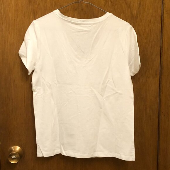 NEW - Ardene - 2-pack bundle - white V-neck short sleeve cotton shirts - Picture 3 of 5
